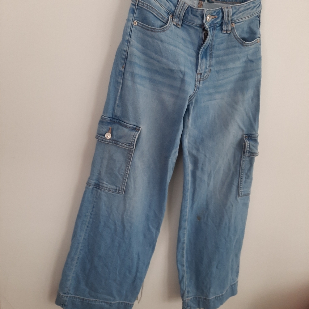 AE Super high-rise baggy, wide leg Jeans Size 0